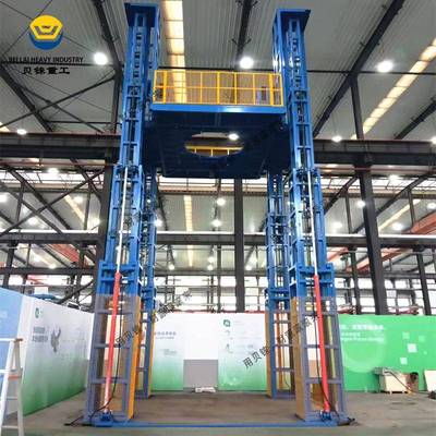 氢能装配升降机电解槽四柱多级升降平台液压自锁分段载人装配平台