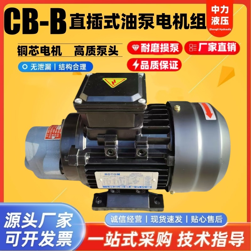 CB-B10/B6/4/2.5R锯床齿轮油泵电机组CBW-B4/6JZ 0.37/0.55KW润滑
