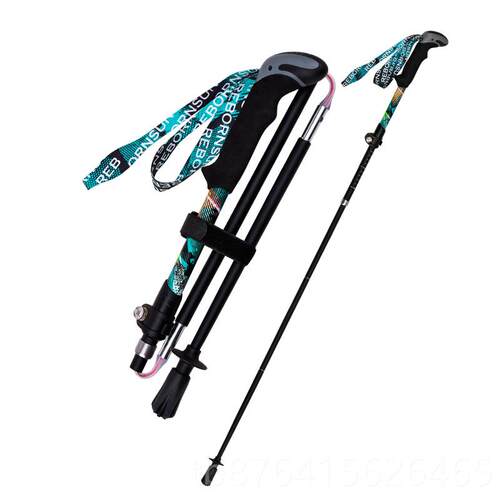 正品鲁滨碳逊战翼登山杖折叠素纤维超越户轻伸缩外男女款野跑徒步
