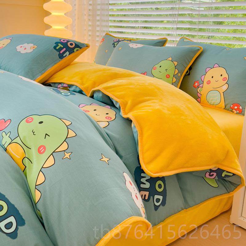 正品南通床上ab面被套奶四套珊绒瑚单面毛毛冬一面纯棉加绒被罩牛,床上用品,床品套件/四件套/多件套,淘宝优惠券,粉丝福利购,淘宝优惠卷