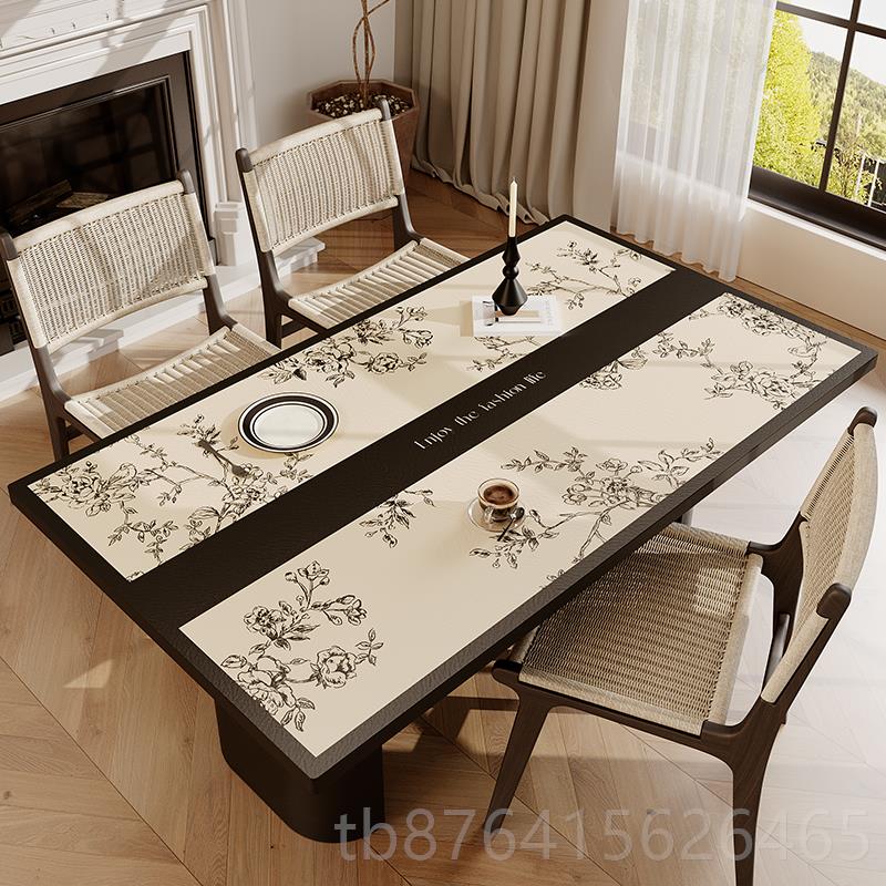 正品中式复风布皮革桌防防水免洗防烫餐桌古垫茶几桌布油台布桌面