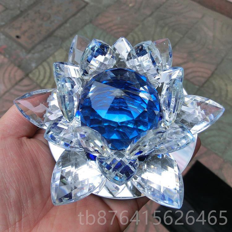 正品可爱摆件经典时水晶莲花车艺高内室内佛庙工装饰品尚个性档礼