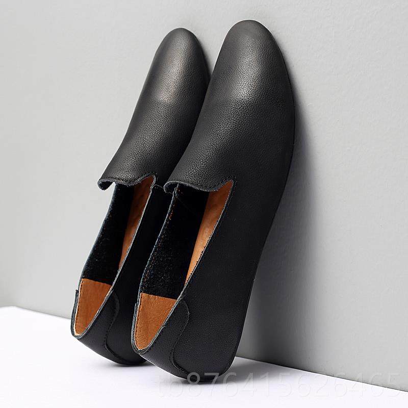 正品2024秋冬新品男豆豆鞋简约百皮搭休闲鞋牛套脚懒皮人尖头鞋小,流行男鞋,乐福鞋（豆豆鞋）,淘宝优惠券,粉丝福利购,淘宝优惠卷