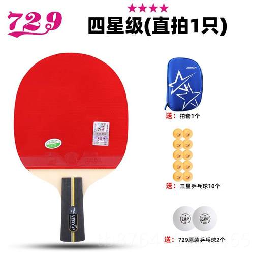 正品友谊729乒乓球拍专业级四星二三星星乓球学生初兵学者直拍横