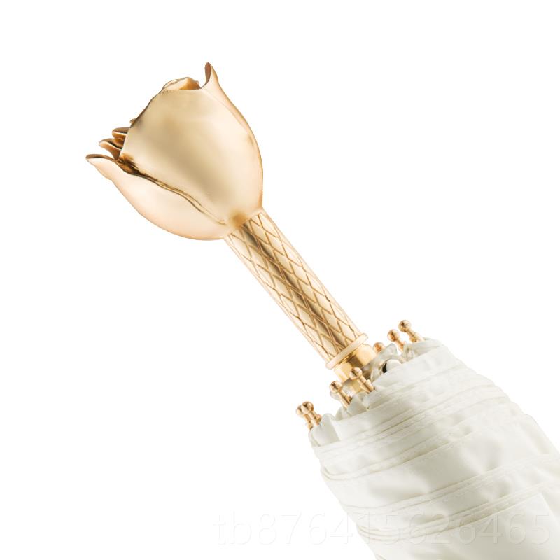 正品觅雨missrain玫雨女轻奢晴雨两用瑰伞遮阳防晒伞防紫花外线晴