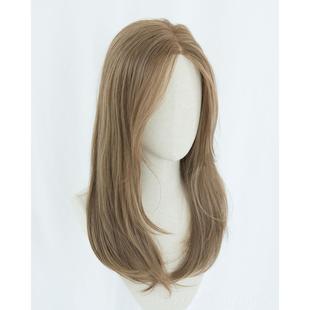 正品日系时然中分假发 尚自修脸长直发四六分局部前蕾丝 网手工假