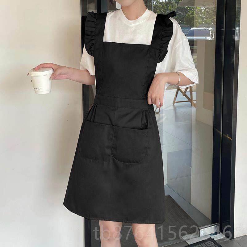 正品式美甲店美容师围裙定制logo印洋字日工作服女2024新款网红漂