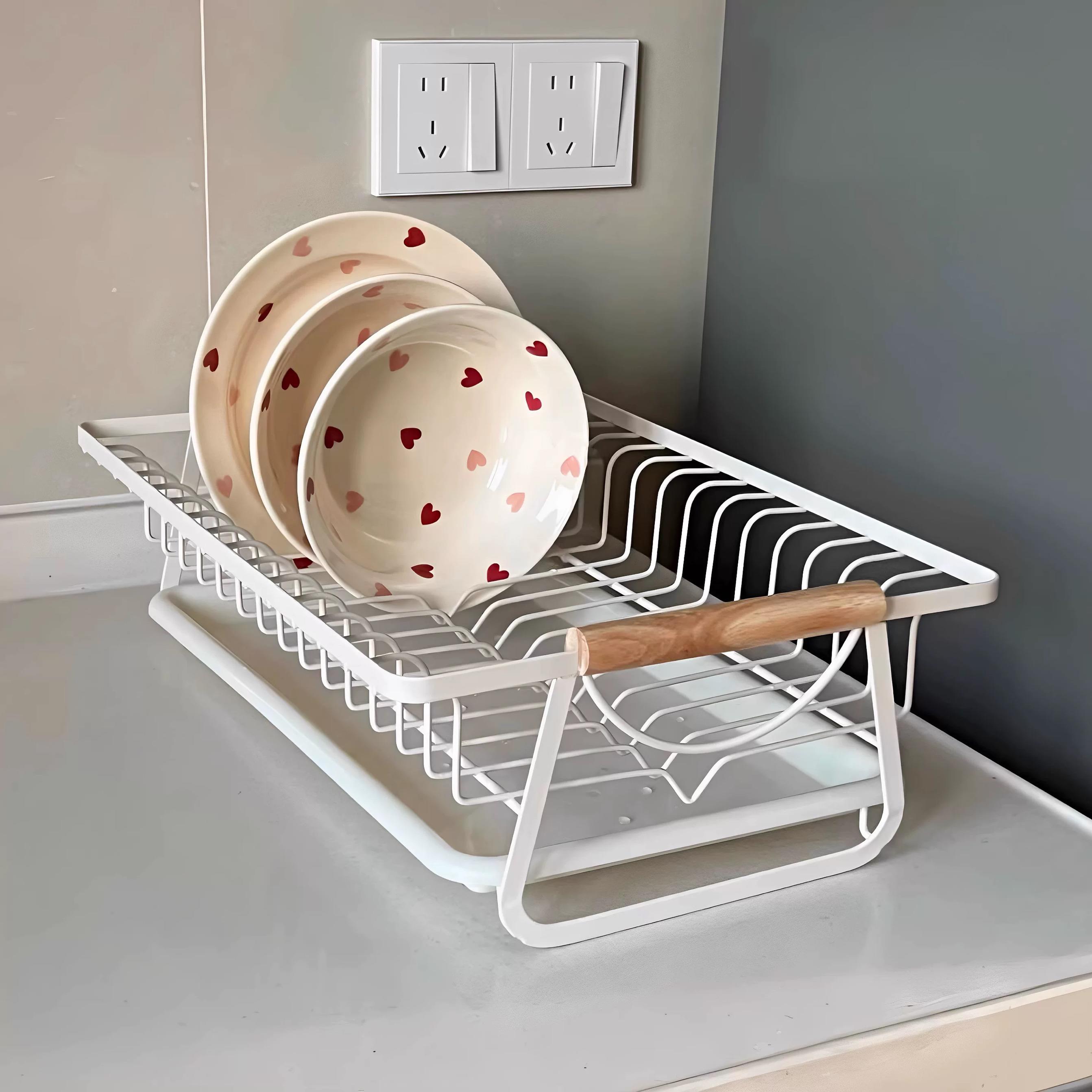 MOMO HOME日式厨房沥水碗碟架 台面碗筷柜滤水置物架碗碟收纳篮