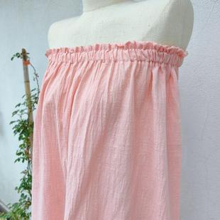 浴袍汗蒸桑拿服夏 美容院浴裙抹胸睡衣透气吸水竹节棉裹胸浴巾薄款