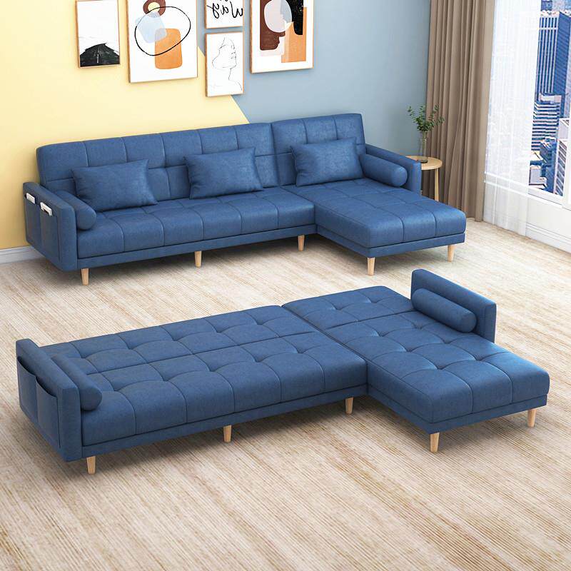 小户型客厅转角沙发床两用简约免洗科技布可折叠拆洗贵妃布艺沙发