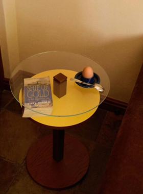 GASKA FONO Side Table 实木双层边几玻璃彩色小桌子茶几装饰