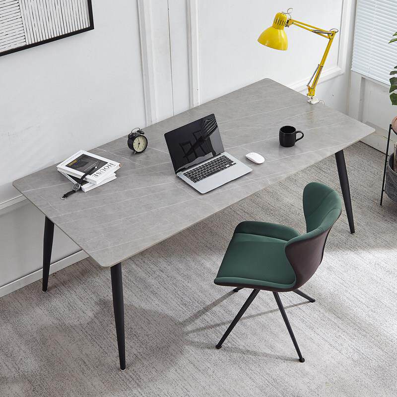 北欧岩板电脑桌书桌 现代简约办公桌椅组合家用电脑台式桌子轻奢