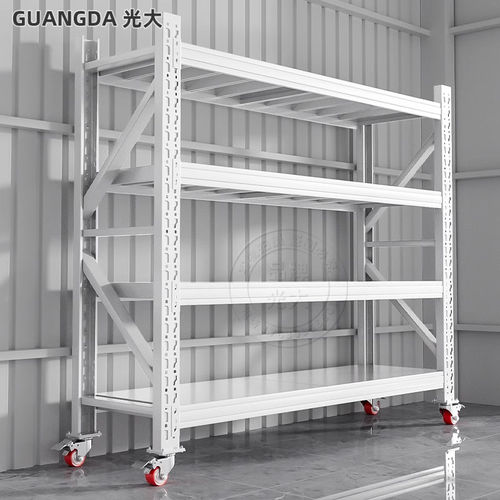 仓储货架带轮子可移动推拉多层置物架仓库展示架万向轮家用铁架子