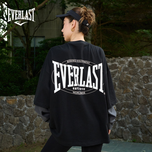 EVERLAST拳击高街运动假两件长袖