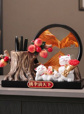 桃李满天下笔筒办公室桌面摆件轻奢实用教师节礼物2025新款送老师