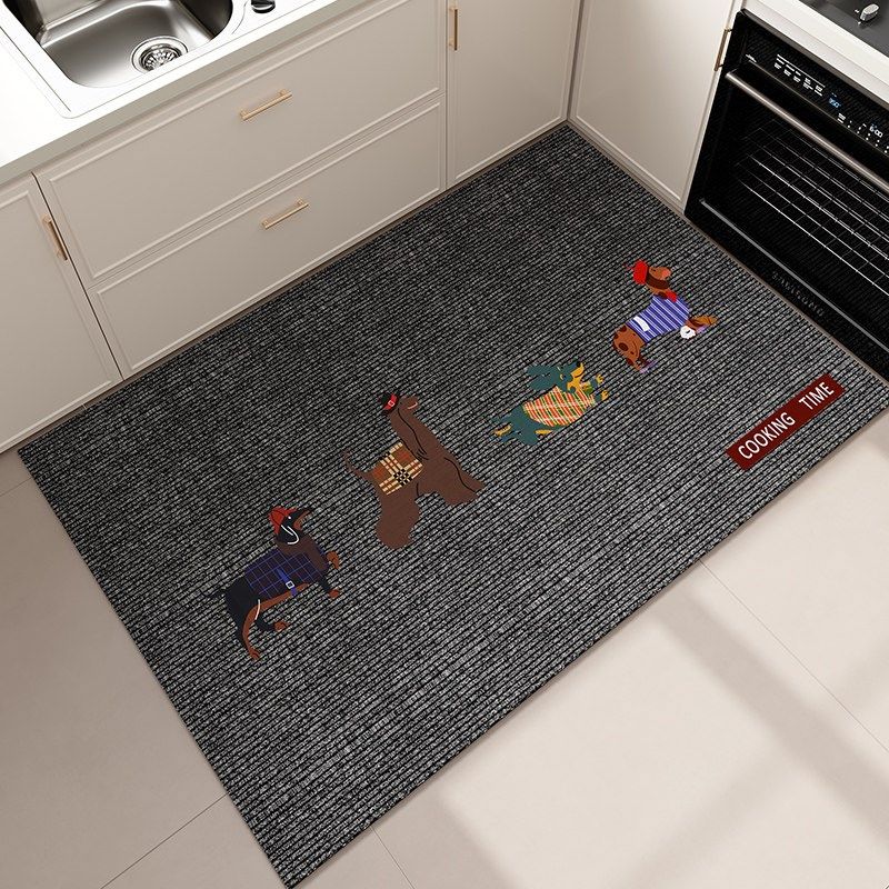 2025新款厨房专用地垫家用防水防油脚垫吸油耐脏防滑地毯可擦免洗,居家布艺,厨房地垫,淘宝优惠券,粉丝福利购,淘宝优惠卷