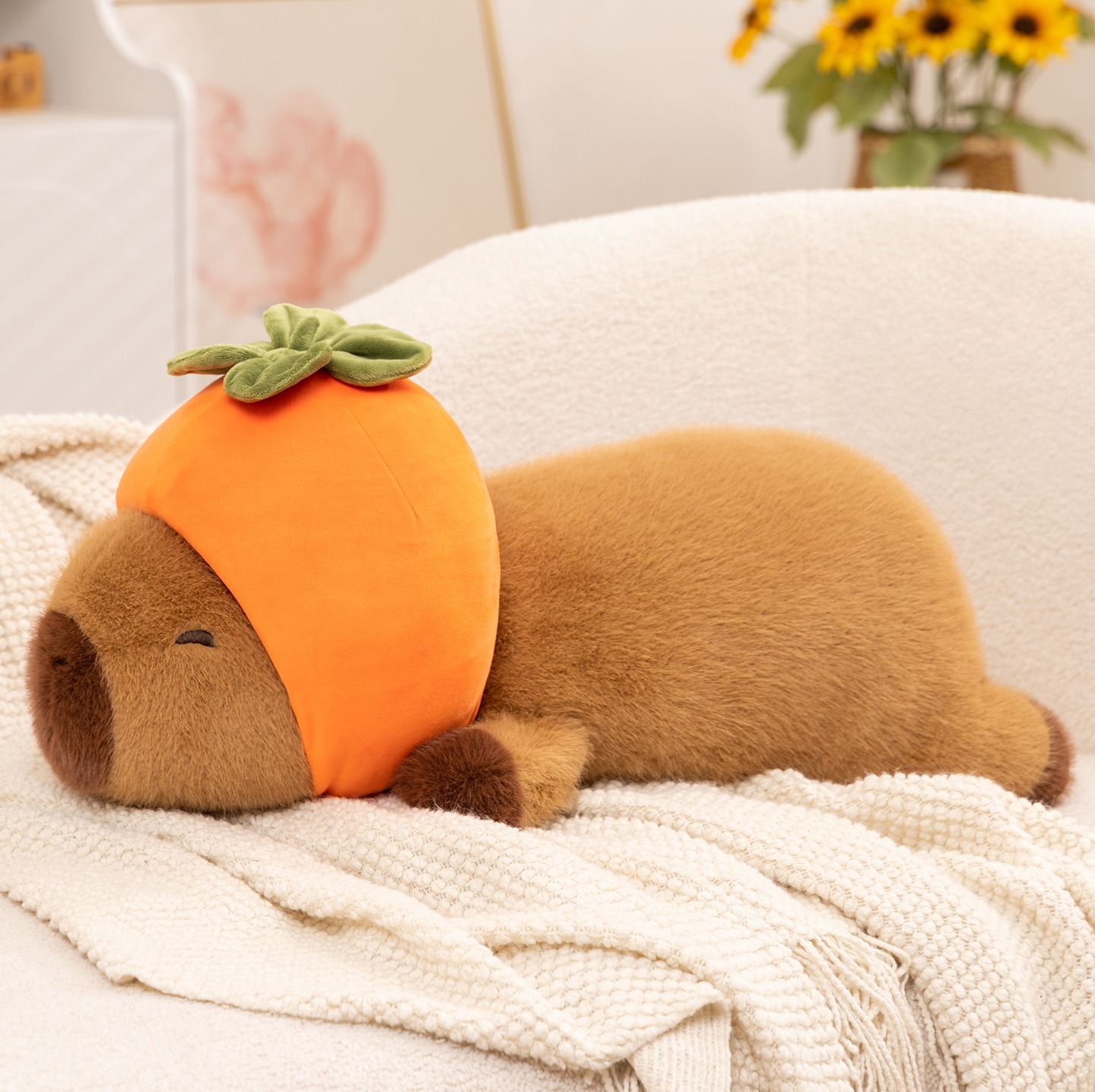 【官方正版】卡皮巴拉水豚抱睡枕