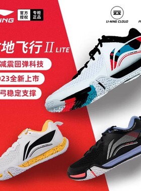 李宁贴地飞行2LITE羽毛球鞋男女款宽楦透气耐磨训练运动鞋AYTT003