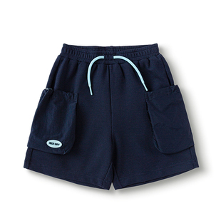 巴拉巴拉男幼童裤子夏季舒适宽松百搭松紧腰针织短裤201225109104