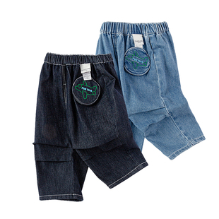 巴拉巴拉男幼童裤子秋季舒适宽松百搭牛仔长裤萝卜裤201325108106