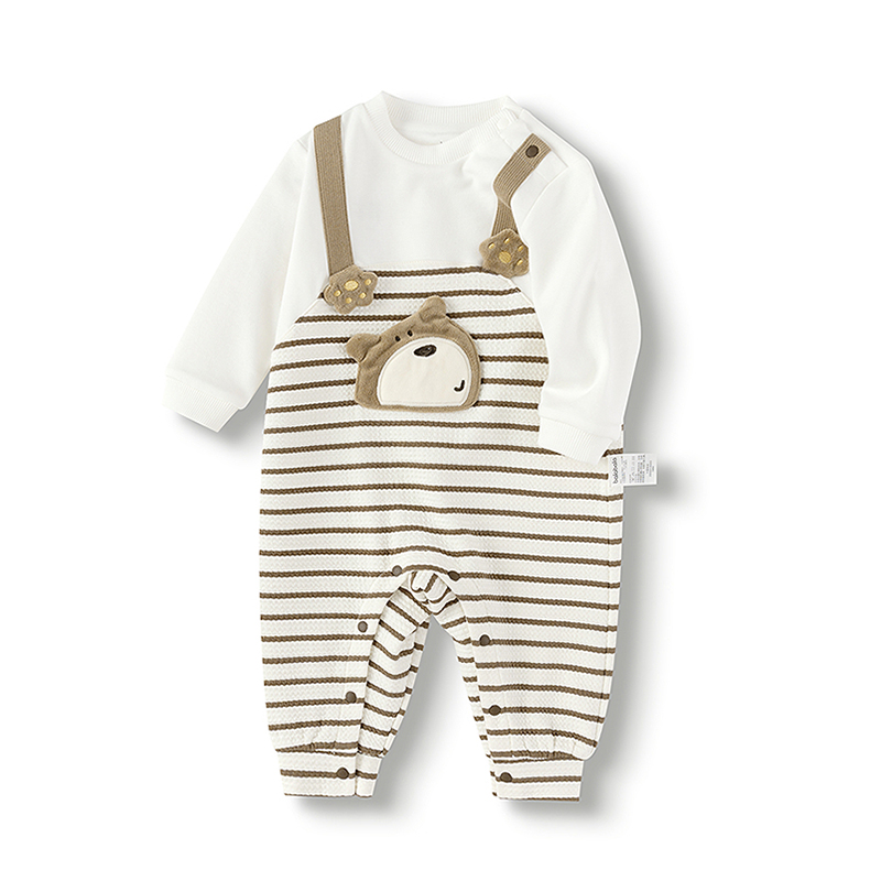 巴拉巴拉男婴童秋可爱卡通小熊连体衣亲肤柔软爬爬服200325120203