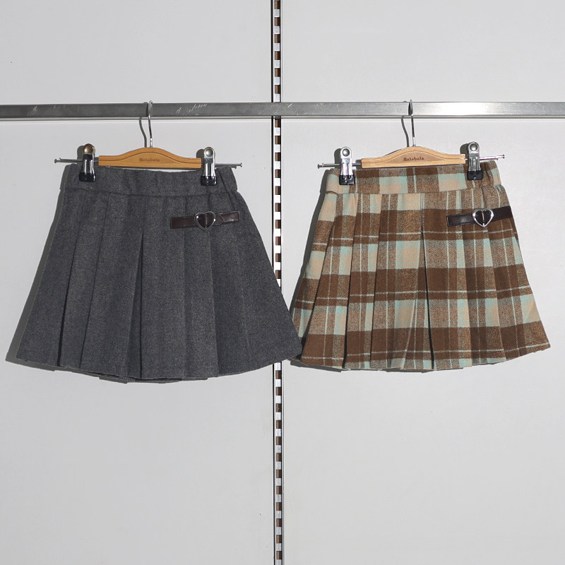 巴拉巴拉童装2025冬装新款女中幼童梭织短裙202425112001