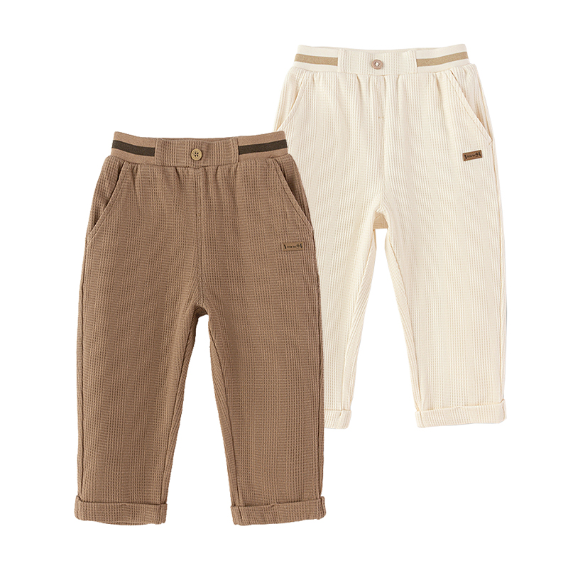 巴拉巴拉男幼童休闲裤秋季舒适宽松百搭松紧腰针织裤201325108104