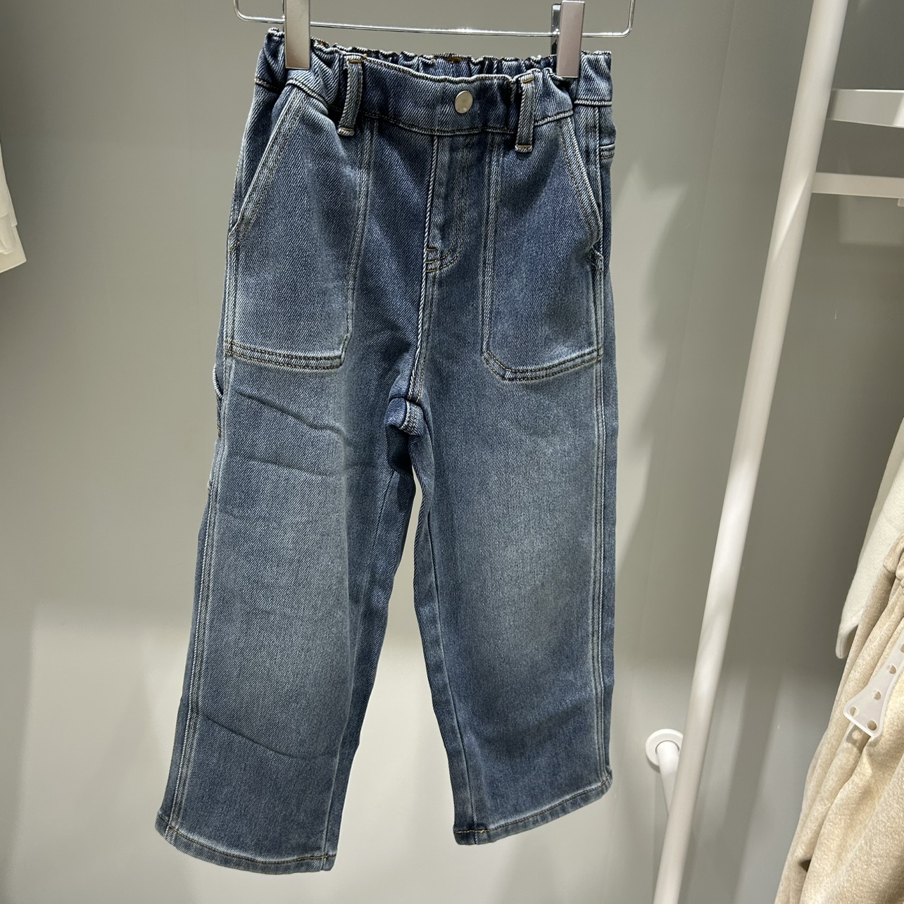 202425108117 299巴拉巴拉童装2025冬装新款男童薄绒软牛仔长裤