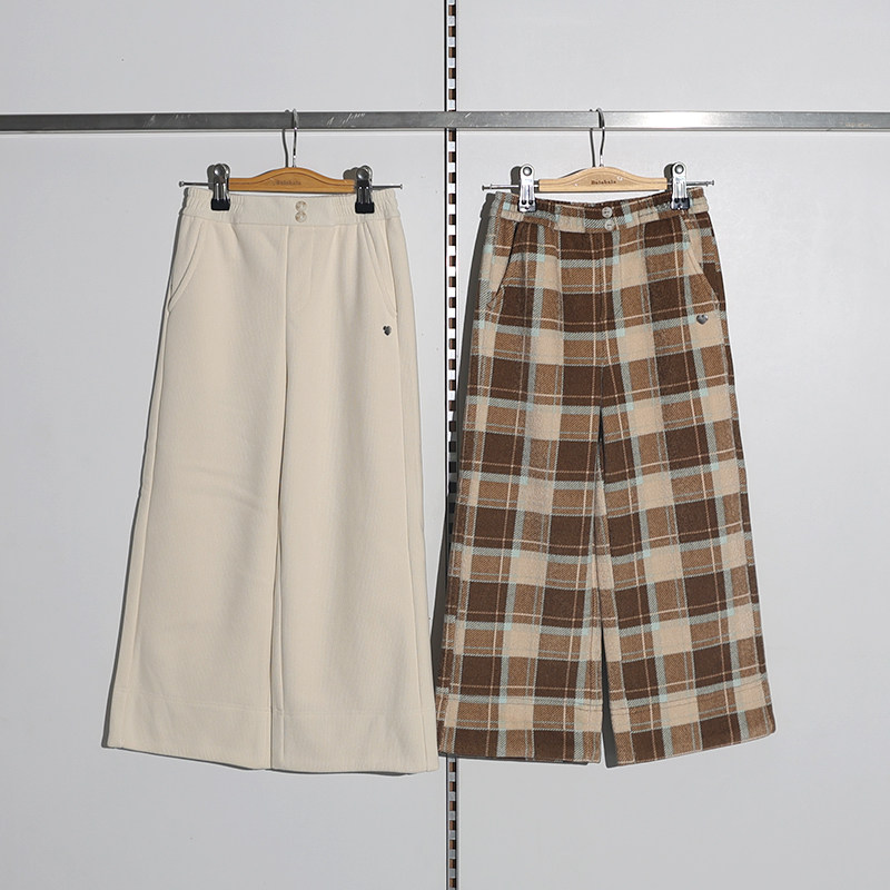 巴拉巴拉童装2025冬装新款女中幼童针织阔腿长裤202425108008