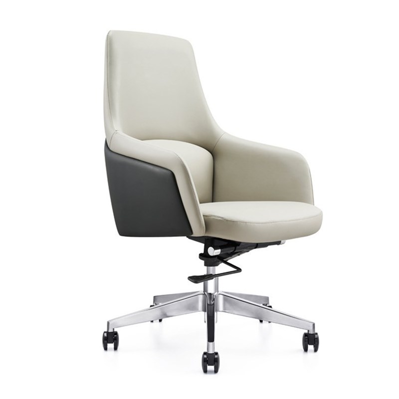 办公家具意式老板椅办公椅简约现代接待椅皮质转椅电脑椅高档