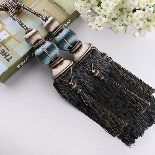 【朵漫】现货 双灯笼球人造丝流苏挂球 家纺窗帘高品质挂球