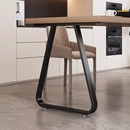 定制铁艺金属桌子腿弧形支架梳妆书桌脚橱柜支撑座岛台吧台单边架