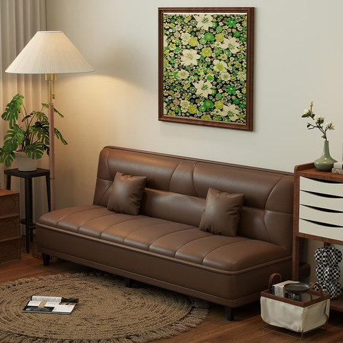 多功能折叠沙发床沙发抓皮客厅小户型公寓一体两用出租房现代简约