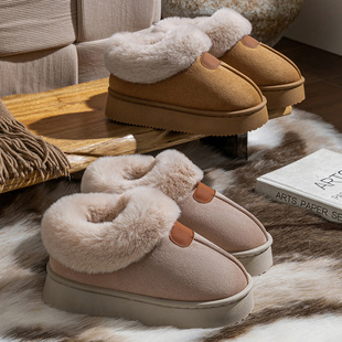 保暖加绒加厚雪地靴 外穿高帮防滑厚底面包鞋 优遇家毛毛棉鞋 女冬季