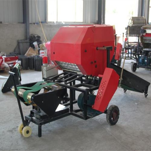 牧草青贮打捆机 稻草储存发酵打捆包膜机 大小型饲料包打捆膜机