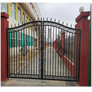 围墙大门 铁艺大门 厂区大门 院墙大门 镀锌钢管大门 铁门 大门