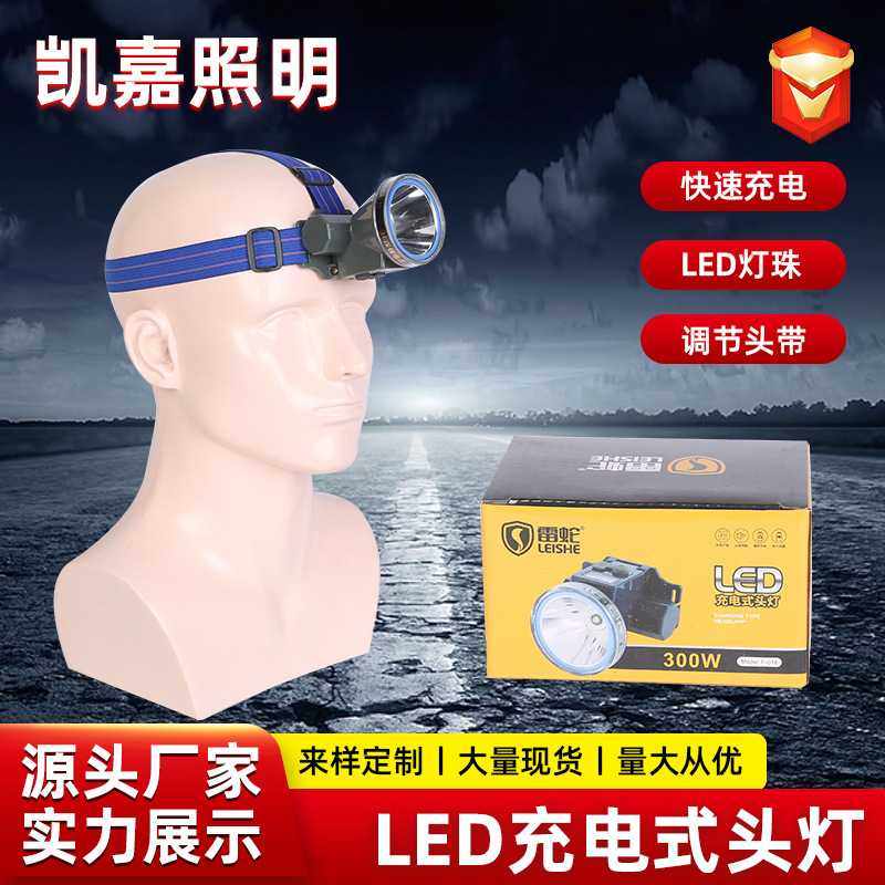 LED锂电池长续航头灯强光超亮户外野营钓鱼头戴式照明灯探照灯