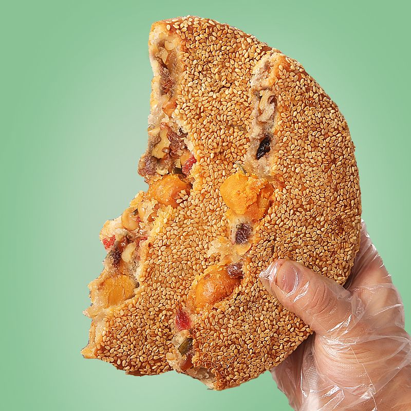 温州正宗桥墩大月饼酥皮老式蛋黄五仁月饼750g糕点中秋节送礼盒装