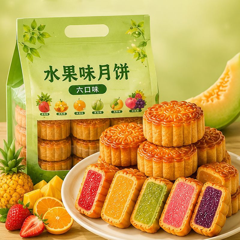 水果月饼香橙哈密瓜草莓