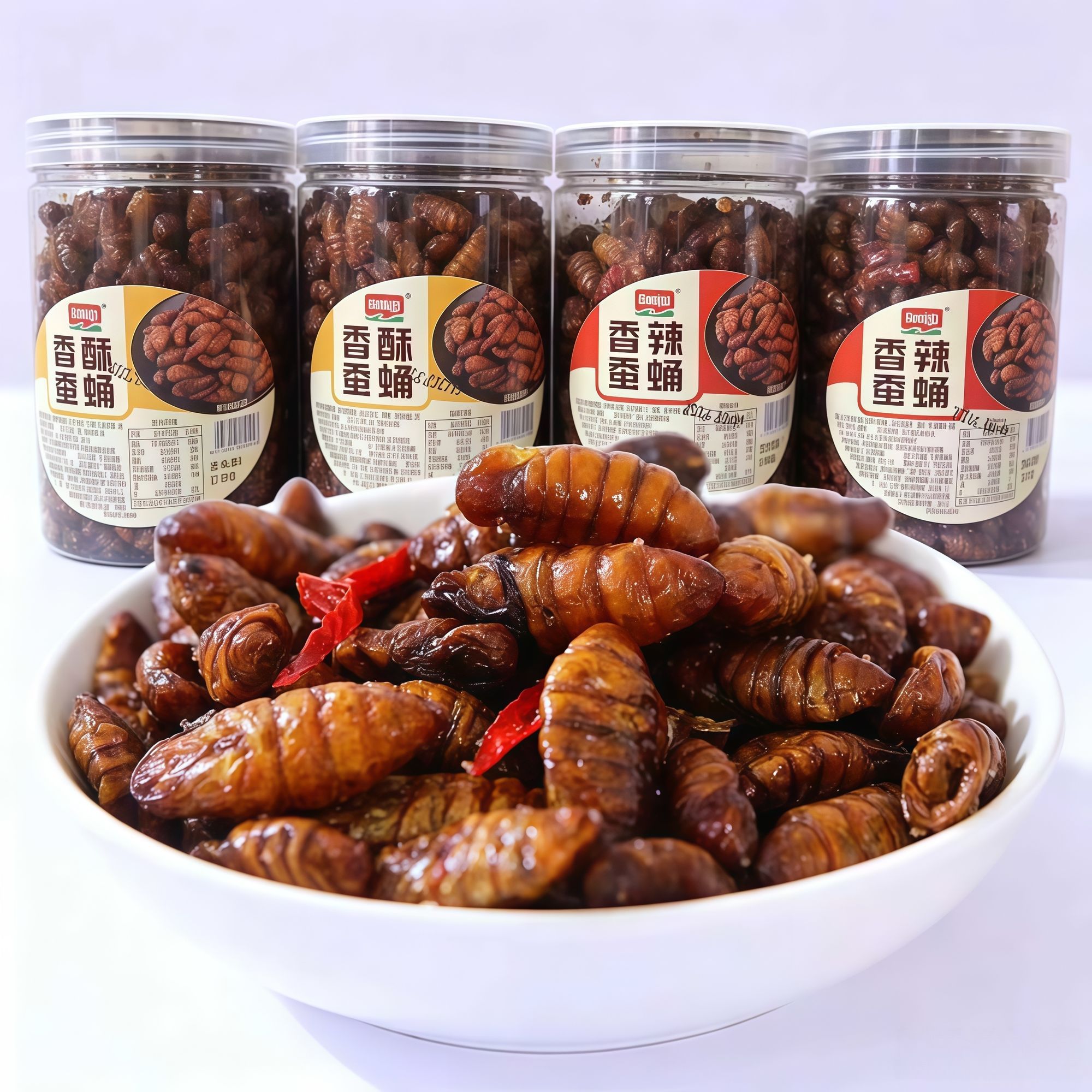 即食香辣蚕蛹170g桑熟食