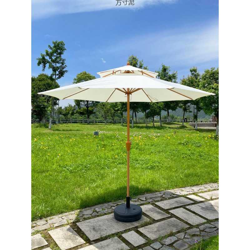 户外遮阳伞室外庭院花园半边摆摊太阳伞防晒保安亭露天岗亭罗马伞