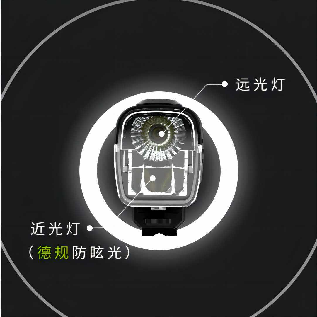 黑鸟blackbird快拆吊装款L3C自行车前灯高亮度强光1200流明双灯头