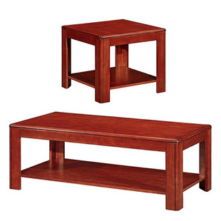 油漆贴木皮办公家具中式办公茶几 办公室会客茶几 沙发配套茶几