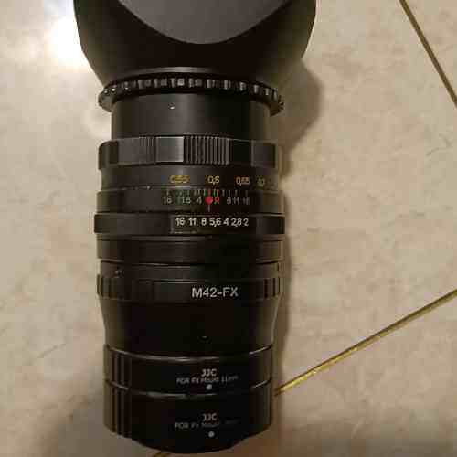 非标价JJC M42-FX转接环，带52mm遮光罩，适配FX卡口相议价