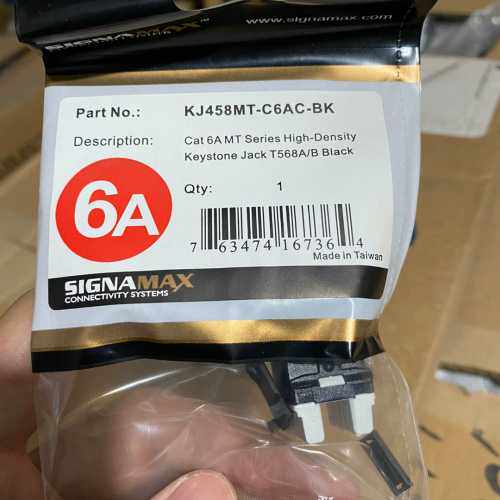 Signamax超6类Cat6A，UTP模块，keyst