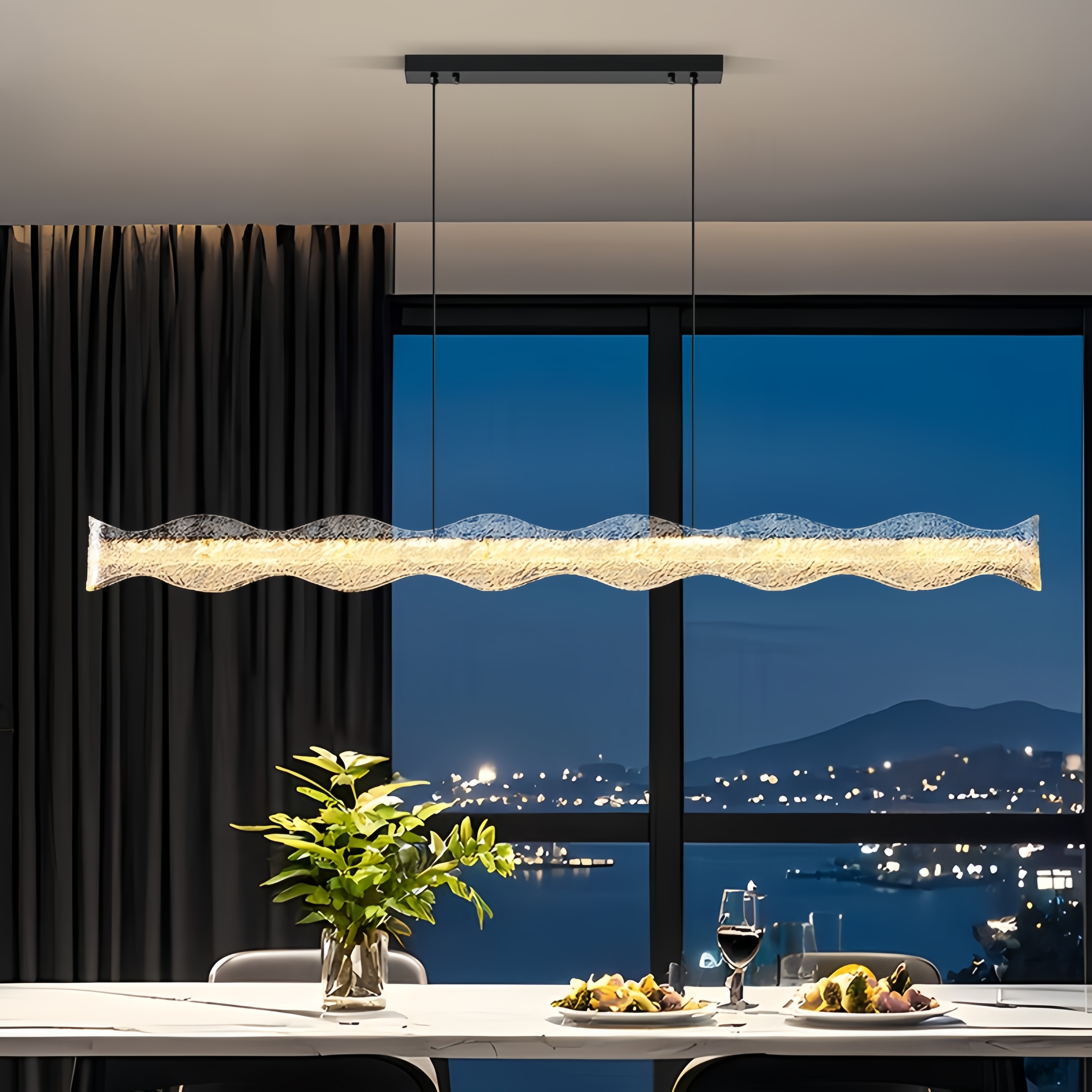 意式轻奢餐厅吊灯2025新款