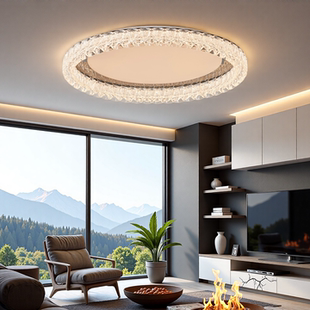 意式轻奢圆形客厅吸顶灯2025新款卧室吸顶灯轻奢高级全光谱卧室灯