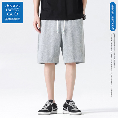 真维斯集团正品夏季男士运动短裤潮牌宽松印花休闲五分裤TYK