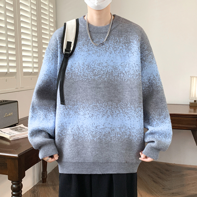 2025新款加厚秋冬季帅气圆领毛衣
