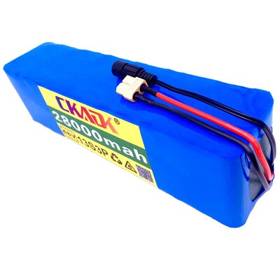 48V锂电池13S3P 28000mah 18650锂离子电池组电动滑板